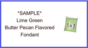 Lime Green Butter Pecan Fondant Sample