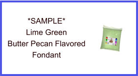 Lime Green Butter Pecan Fondant Sample