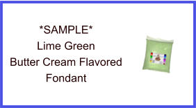 Lime Green Butter Cream Fondant Sample