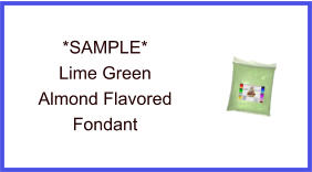 Lime Green Almond Fondant Sample