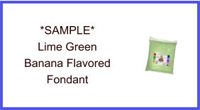 Lime Green Banana Fondant Sample