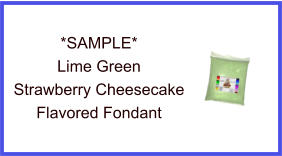 Lime Green Strawberry Cheesecake Fondant Sample