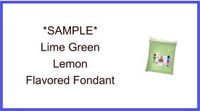 Lime Green Lemon Fondant Sample