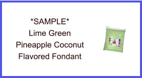 Lime Green Pineapple Coconut Fondant Sample