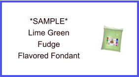 Lime Green Fudge Fondant Sample