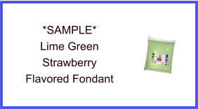 Lime Green Strawberry Fondant Sample