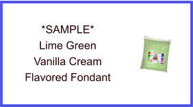 Lime Green Vanilla Fondant Sample