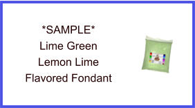Lime Green Lemon Lime Fondant Sample
