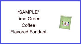 Lime Green Coffee Fondant Sample