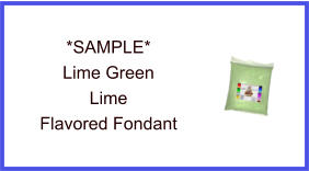 Lime Green Lime Fondant Sample