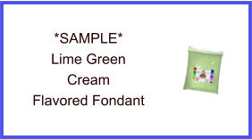 Lime Green Cream Fondant Sample