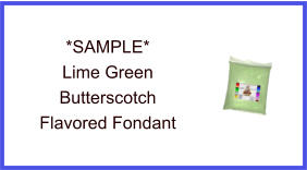 Lime Green Butterscotch Fondant Sample