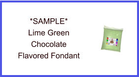 Lime Green Chocolate Fondant Sample