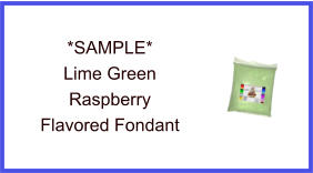 Lime Green Raspberry Fondant Sample