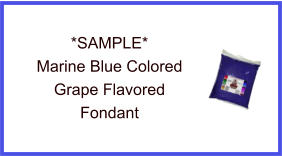 Marine Blue Grape Fondant Sample