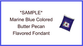 Marine Blue Butter Pecan Fondant Sample