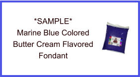 Marine Blue Butter Cream Fondant Sample