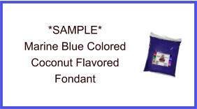 Marine Blue Coconut Fondant Sample
