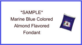 Marine Blue Almond Fondant Sample