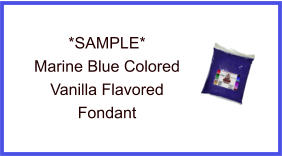 Marine Blue Vanilla Fondant Sample