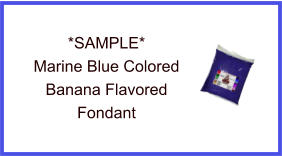 Marine Blue Banana Fondant Sample