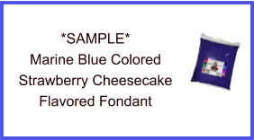 Marine Blue Strawberry Cheesecake Fondant Sample