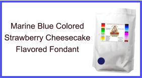 Marine Blue Strawberry Cheesecake Fondant