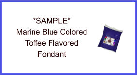 Marine Blue Toffee Fondant Sample