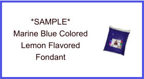 Marine Blue Lemon Fondant Sample