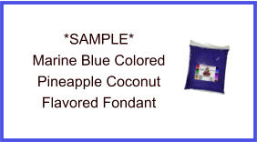 Marine Blue Pineapple Coconut Fondant Sample