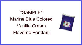 Marine Blue Vanilla Fondant Sample