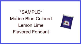 Marine Blue Lemon Lime Fondant Sample