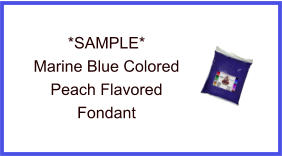 Marine Blue Peach Fondant Sample