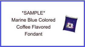Marine Blue Coffee Fondant Sample