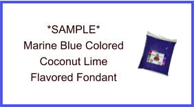 Marine Blue Coconut Lime Fondant Sample