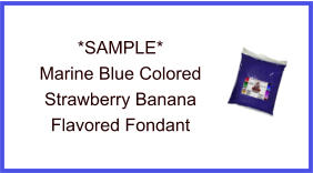 Marine Blue Strawberry Banana Fondant Sample