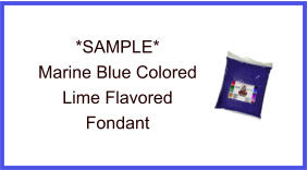 Marine Blue Lime Fondant Sample
