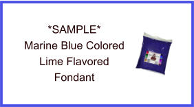 Marine Blue Lime Fondant Sample