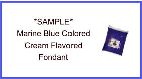 Marine Blue Cream Fondant Sample