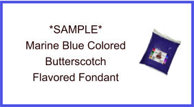 Marine Blue Butterscotch Fondant Sample