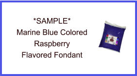 Marine Blue Raspberry Fondant Sample