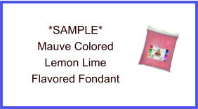 Mauve Lemon Lime Fondant Sample