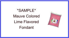 Mauve Lime Fondant Sample