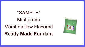 Mint Green Marshmallow Fondant Sample