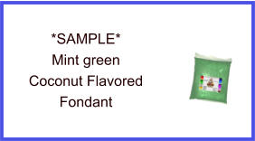 Mint Green Coconut Fondant Sample