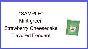 Mint Green Strawberry Cheesecake Fondant Sample