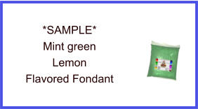 Mint Green Lemon Fondant Sample