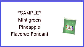 Mint Green Pineapple Fondant Sample