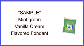 Mint Green Vanilla Cream Fondant Sample