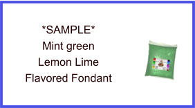 Mint Green Lemon Lime Fondant Sample